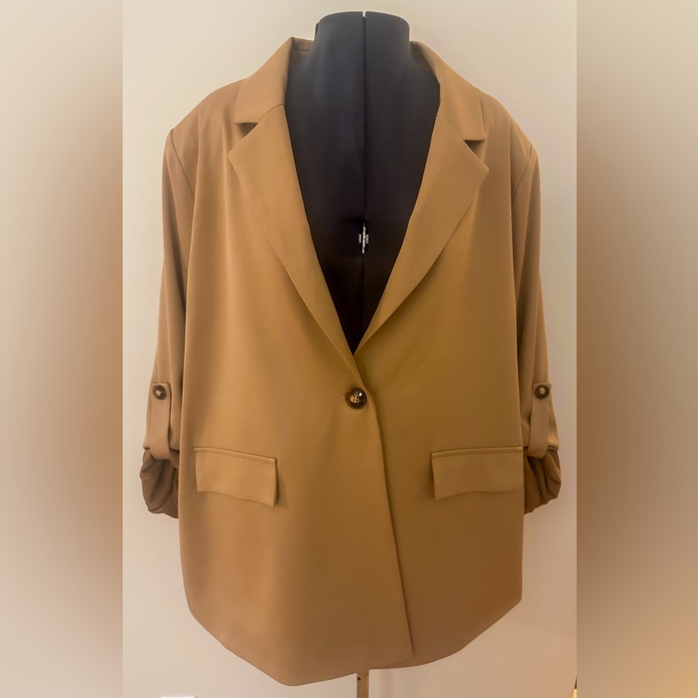 Camel Blazer Plus Size 18